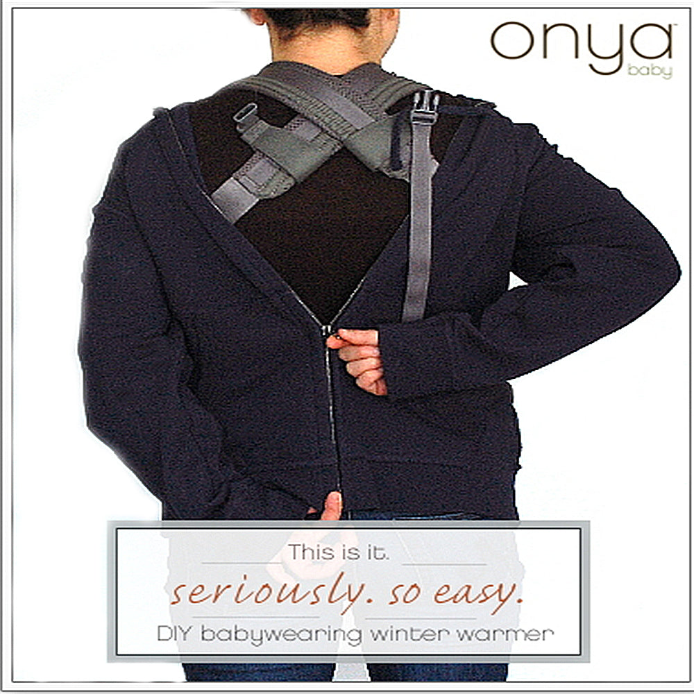 Super Easy No-Sew DIY Winter Babywearing Cover