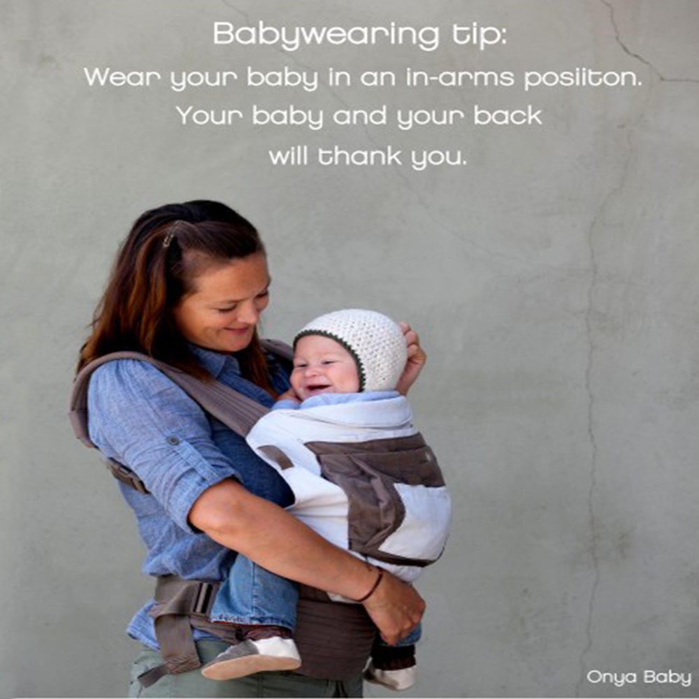 Babywearing Tip: Wear your baby in an in-arms position