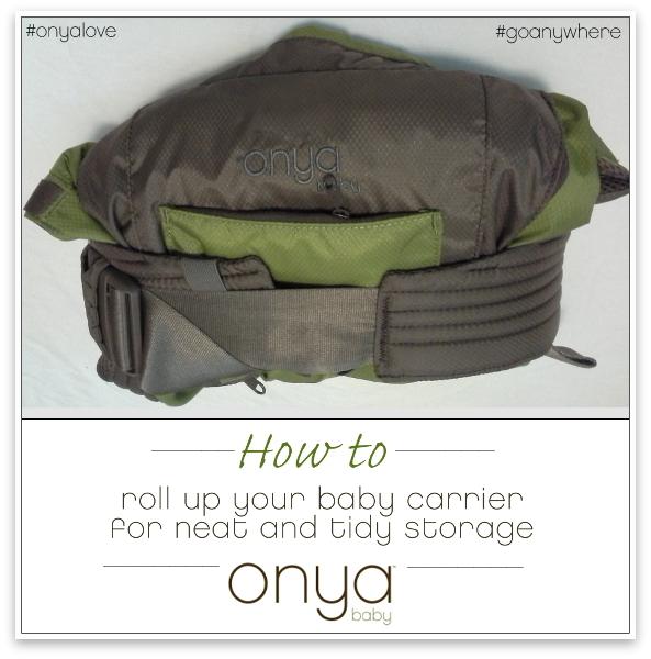 How to roll up your baby carrier for easy storage