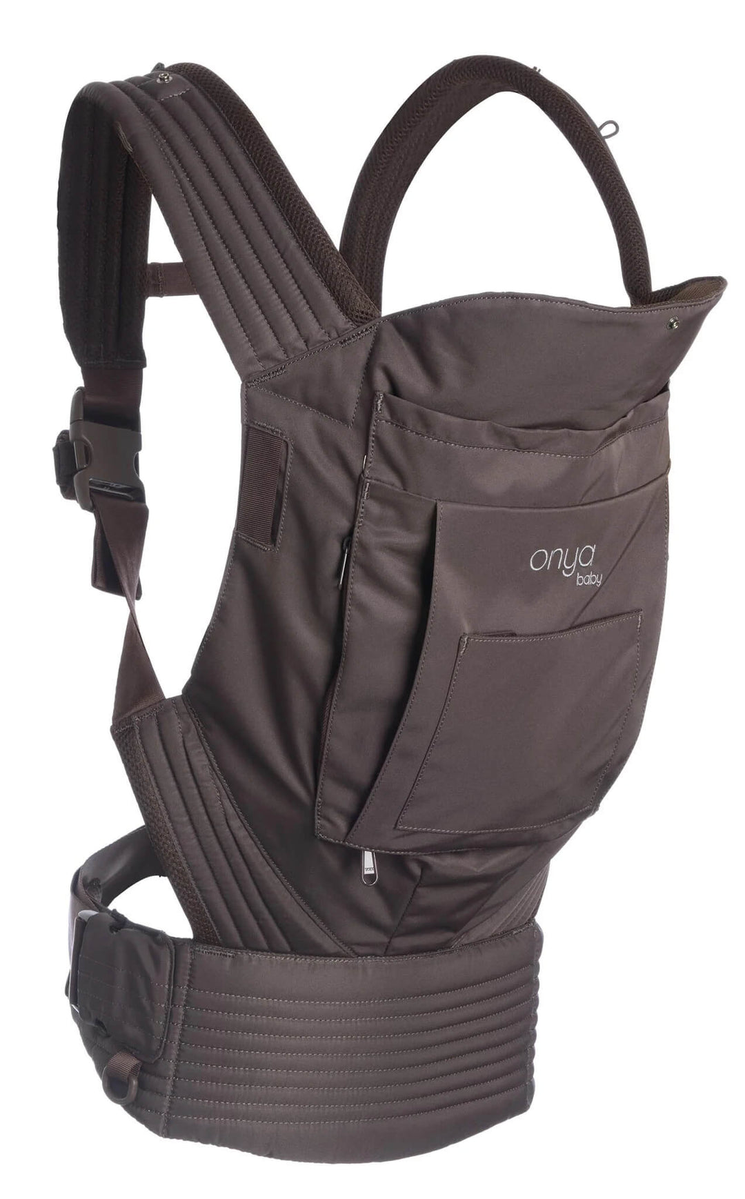 Side View of Java Colored Nexstep Baby Carrier by Onya Baby