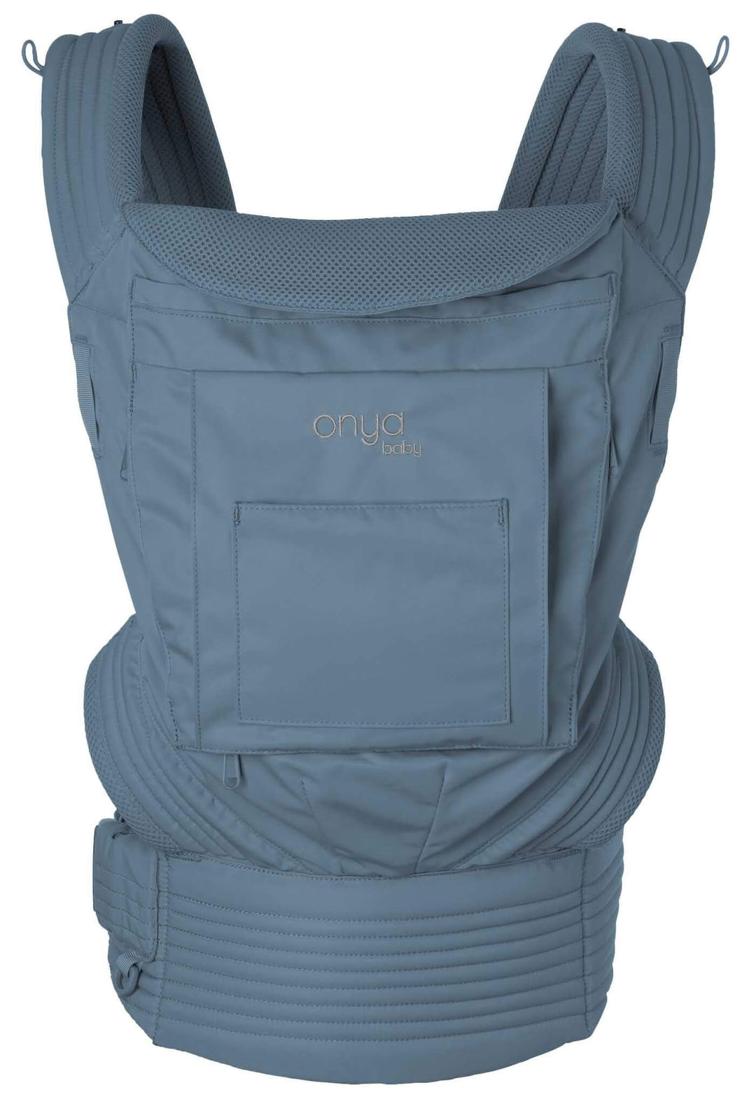 Front View of Neptune Colored Nexstep Baby Carrier by Onya Baby