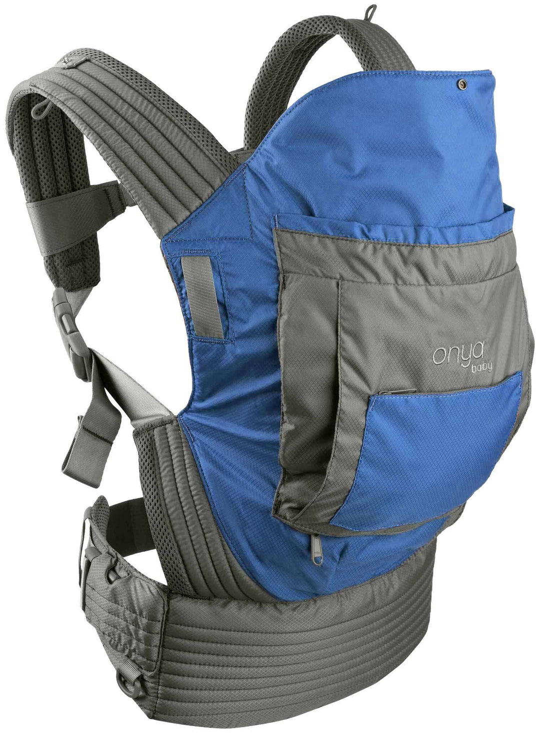 Side View of Tahoe Colored Outback Baby Carrier by Onya Baby