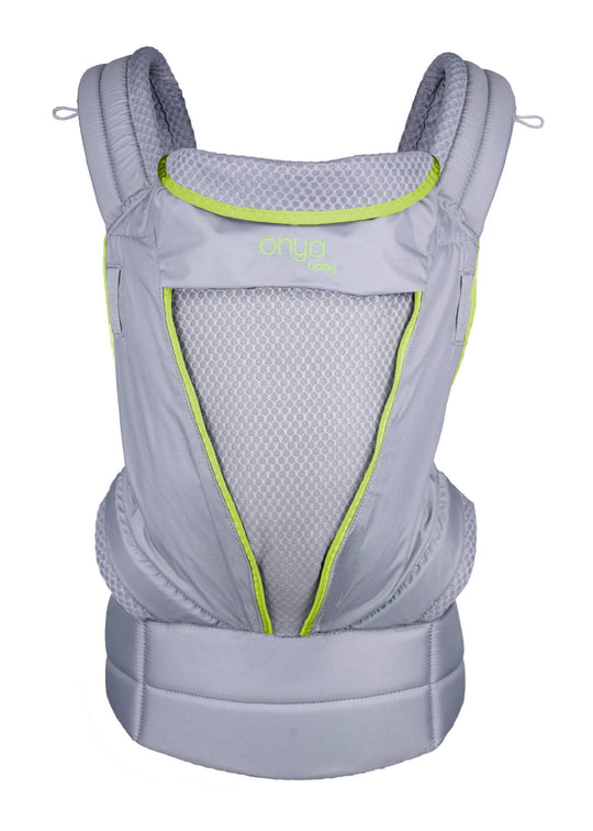 Unzipped Front View of Macaw Colored Pure Baby Carrier by Onya Baby