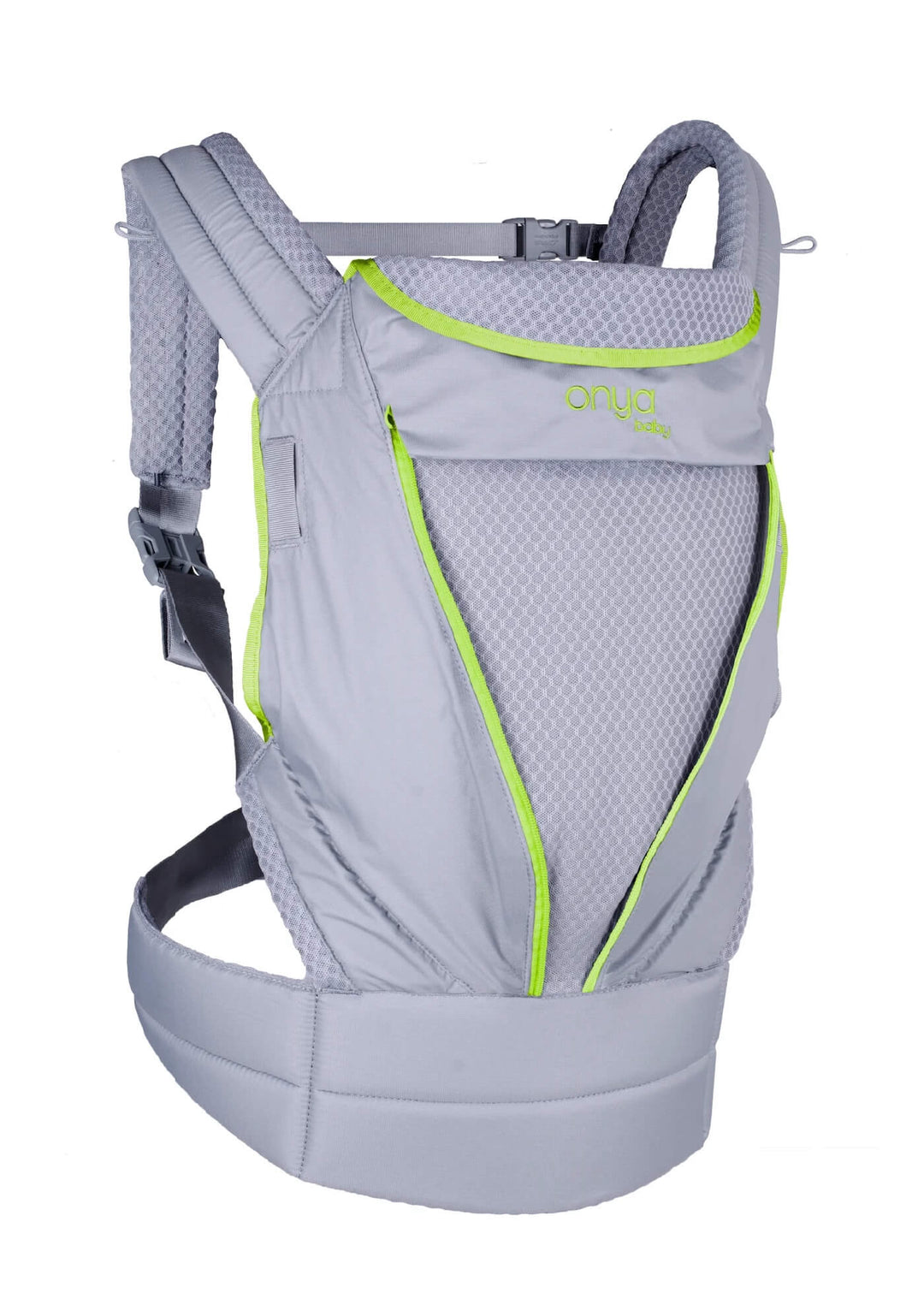 Unzipped Side View of Macaw Colored Pure Baby Carrier by Onya Baby
