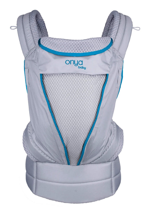 Unzipped Front View of Atoll Colored Pure Baby Carrier by Onya Baby
